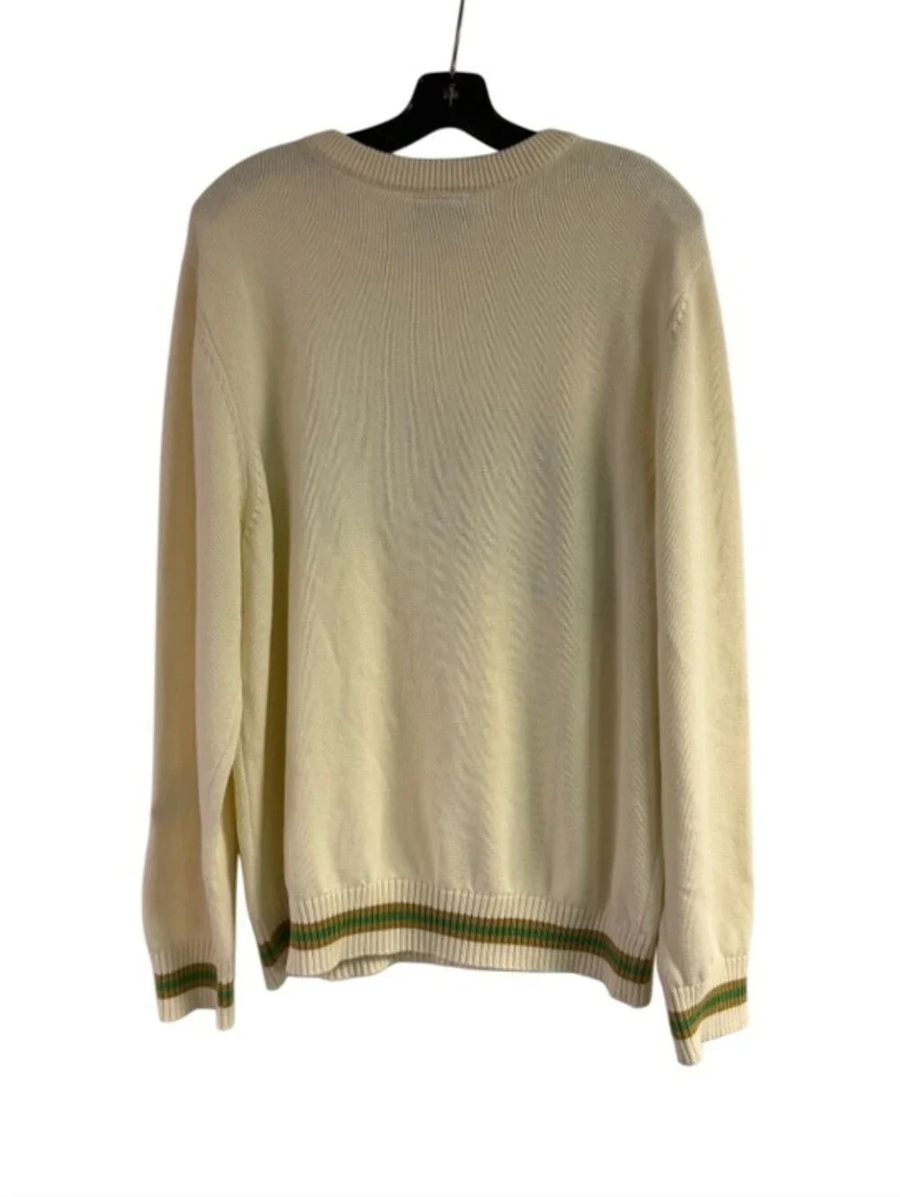 The Wild Collective Boston Celtics Jacquard Crew Sweater Cream Green Brown SZ XL